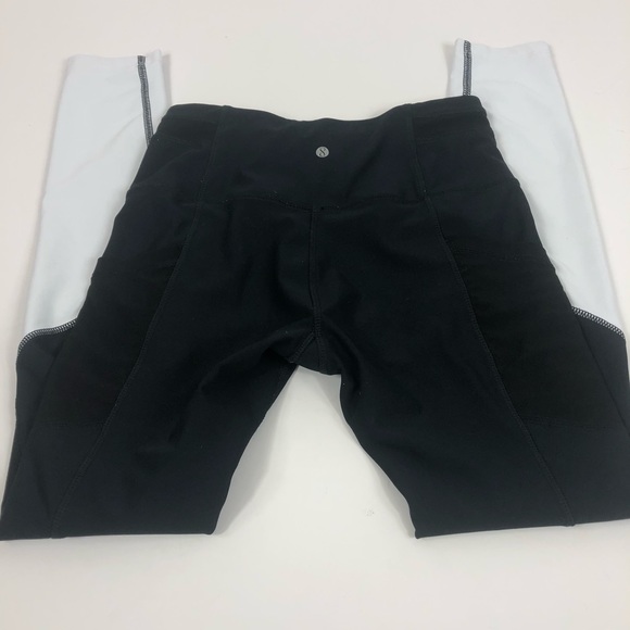 Layer 8 2 Tone Black White Performance Leggings XS - Picture 2 of 8